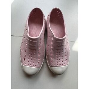 Native Jefferson Slip-On Shoes Pink Rubber Sneakers Kids C13